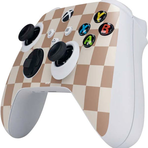 Neutral Checkered Xbox Series S Controller Skin