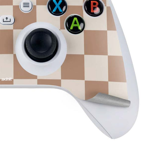 Neutral Checkered Xbox Series S Controller Skin