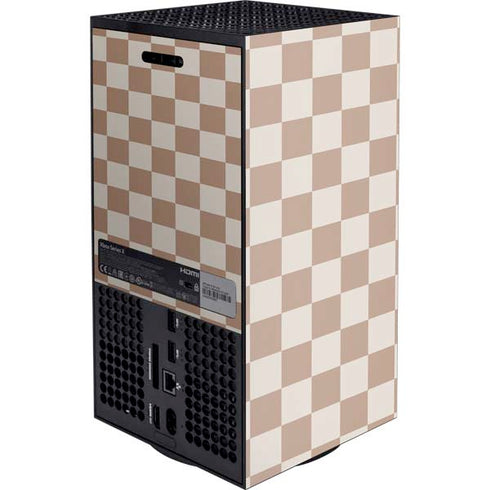 Neutral Checkered Xbox Series X Console Skin
