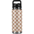 Neutral Checkered YETI Rambler 26oz Bottle Skin