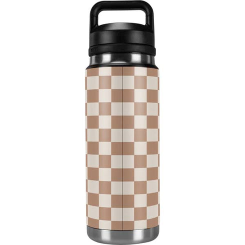 Neutral Checkered YETI Rambler 26oz Bottle Skin