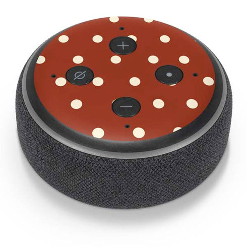 Neutral Polka Dots Amazon Echo Dot Skin