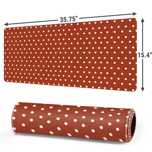 Neutral Polka Dots Gaming Mouse Pad