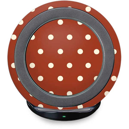 Neutral Polka Dots Fast Charge Wireless Charging Stand Skin