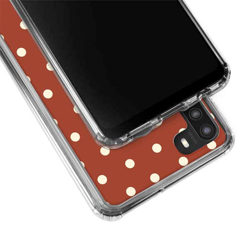 Neutral Polka Dots Galaxy A21 Clear Case