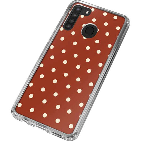Neutral Polka Dots Galaxy A21 Clear Case