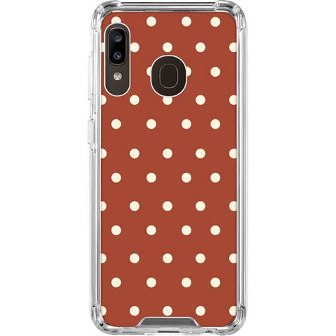 Neutral Polka Dots Galaxy A30 Clear Case