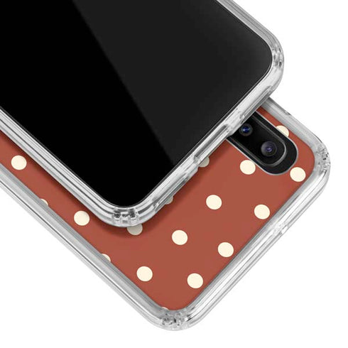 Neutral Polka Dots Galaxy A30 Clear Case