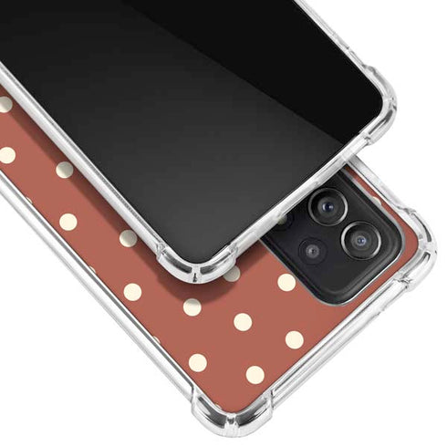 Neutral Polka Dots Galaxy A72 5G Clear Case