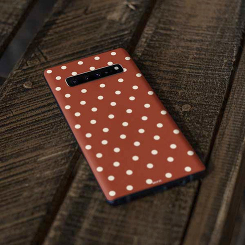 Neutral Polka Dots Galaxy S10 Plus Skin