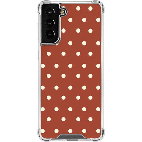 Neutral Polka Dots Galaxy S21 FE Clear Case
