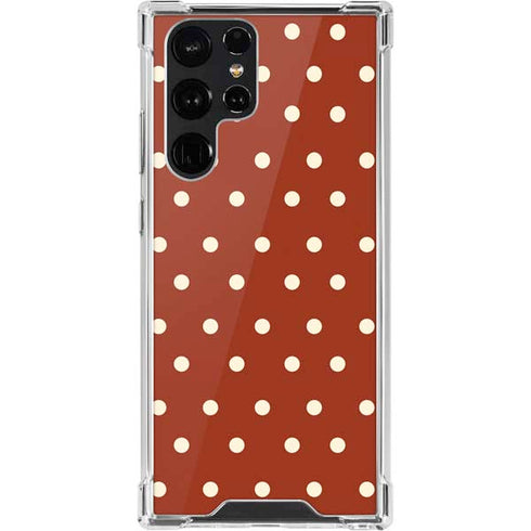 Neutral Polka Dots Galaxy S22 Ultra Clear Case