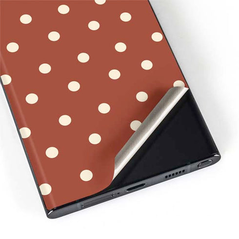 Neutral Polka Dots Galaxy S22 Ultra Skin
