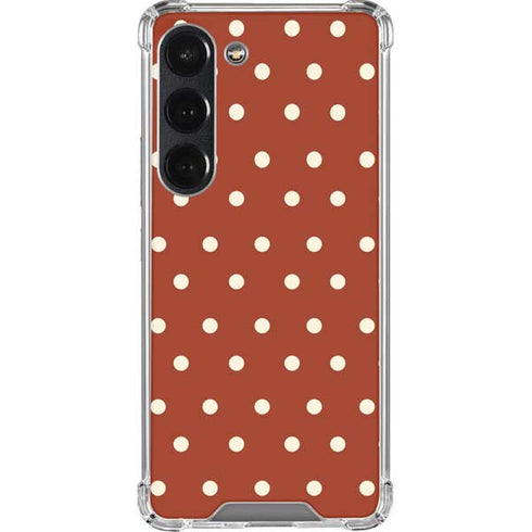 Neutral Polka Dots Galaxy S23 Clear Case