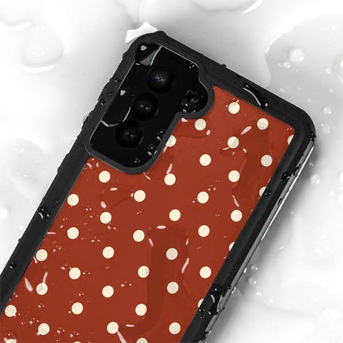 Neutral Polka Dots Galaxy S23 Waterproof Case