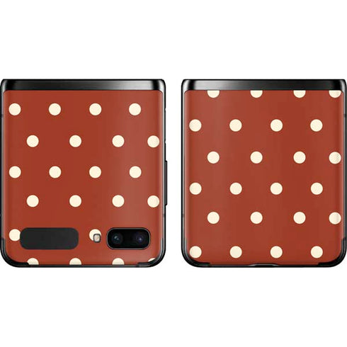 Neutral Polka Dots Galaxy Z Flip Skin