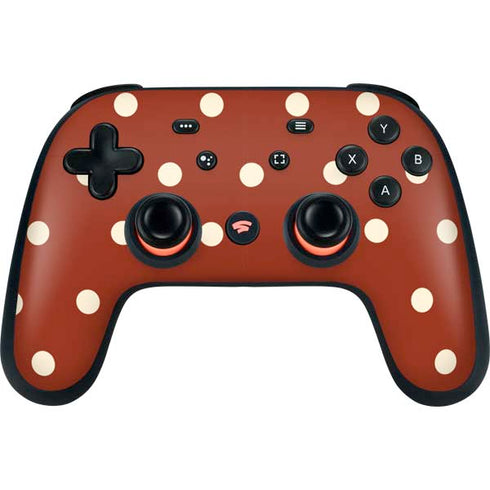 Neutral Polka Dots Google Stadia Controller Skin