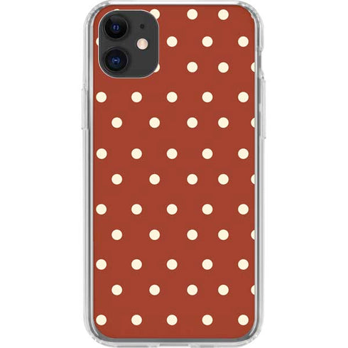 Neutral Polka Dots iPhone 11 Clear Case