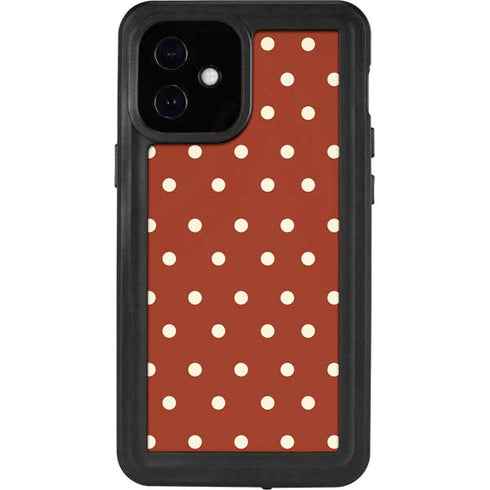 Neutral Polka Dots iPhone 12 Mini Waterproof Case
