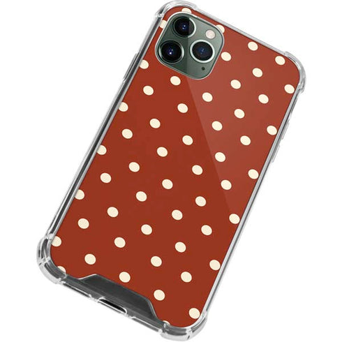 Neutral Polka Dots iPhone 12 Pro Clear Case