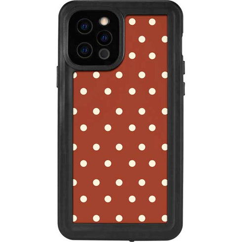 Neutral Polka Dots iPhone 12 Pro Waterproof Case
