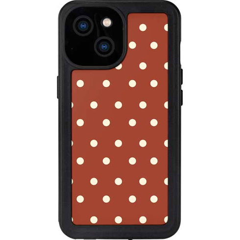 Neutral Polka Dots iPhone 13 Mini Waterproof Case