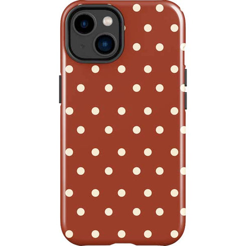 Neutral Polka Dots iPhone 15 Plus Impact Case