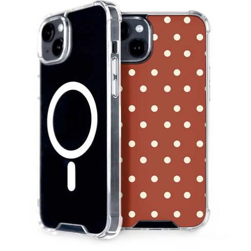 Neutral Polka Dots iPhone 15 Plus MagSafe Case