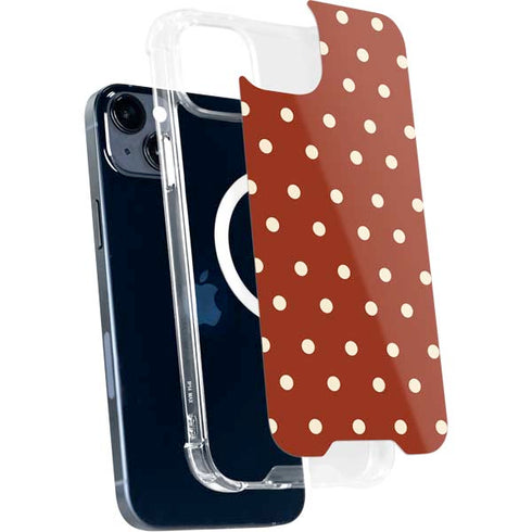 Neutral Polka Dots iPhone 15 Plus MagSafe Case
