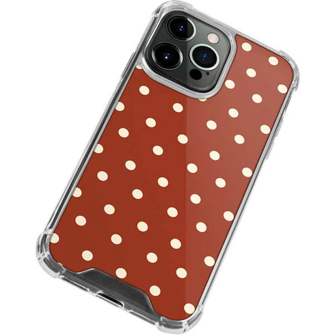 Neutral Polka Dots iPhone 15 Pro Clear Case
