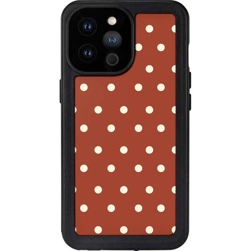 Neutral Polka Dots iPhone 14 Pro Max Waterproof Case