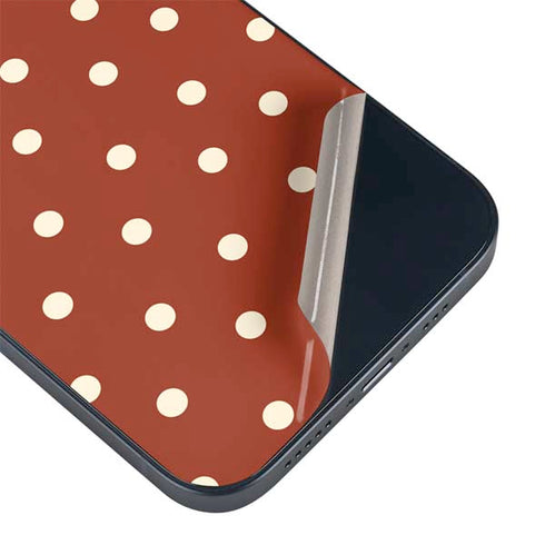 Neutral Polka Dots iPhone 15 Skin