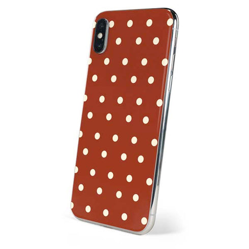 Neutral Polka Dots iPhone X Skin