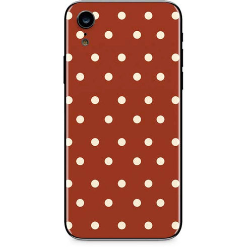 Neutral Polka Dots iPhone XR Skin