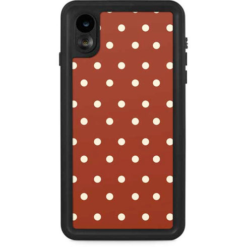 Neutral Polka Dots iPhone XR Waterproof Case