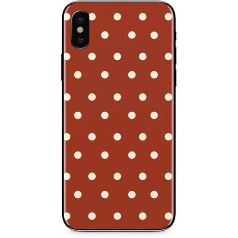 Neutral Polka Dots iPhone XS Max Skin