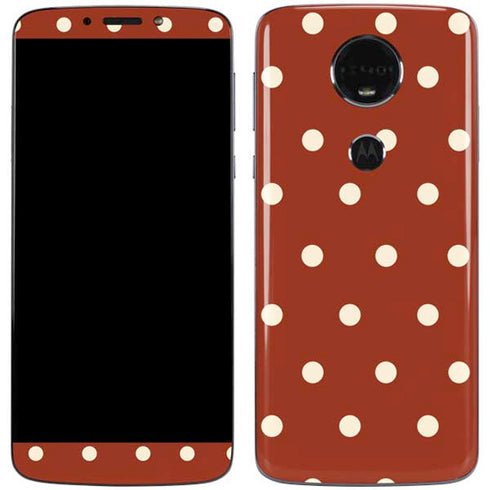 Neutral Polka Dots Moto E5 Plus Skin