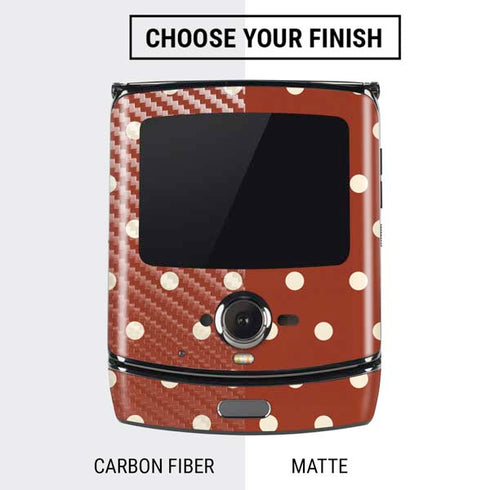 Neutral Polka Dots Motorola RAZR Skin