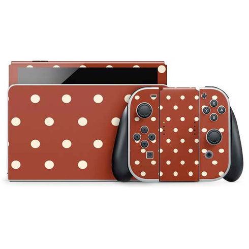 Neutral Polka Dots Nintendo Switch OLED (2021) Skin