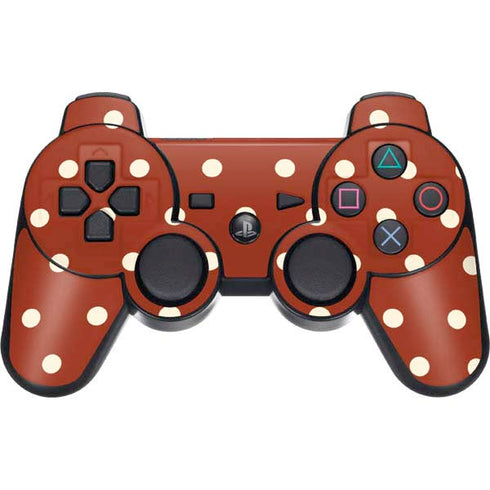 Neutral Polka Dots PS3 Dual Shock wireless controller Skin
