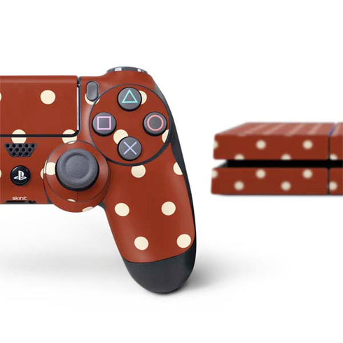 Neutral Polka Dots PS4 Console and Controller Bundle Skin