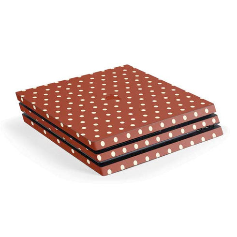 Neutral Polka Dots PS4 Pro Console Skin