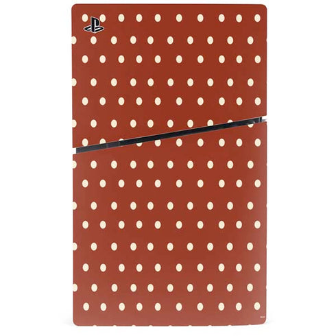 Neutral Polka Dots PS5 Slim Disk Console Skin
