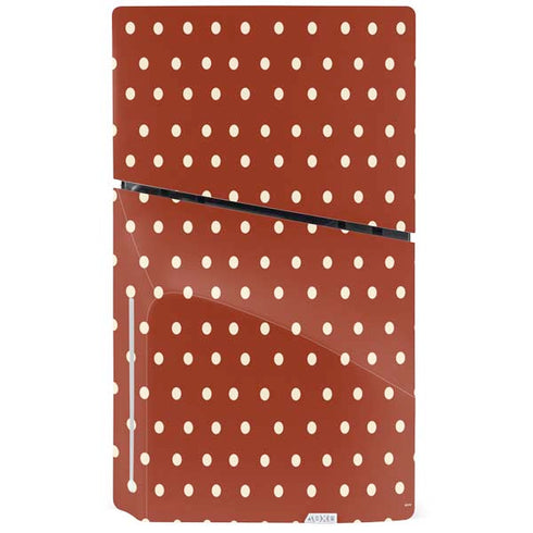 Neutral Polka Dots PS5 Slim Disk Console Skin
