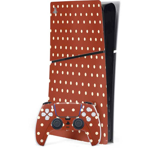 Neutral Polka Dots PS5 Slim Digital Edition Bundle Skin