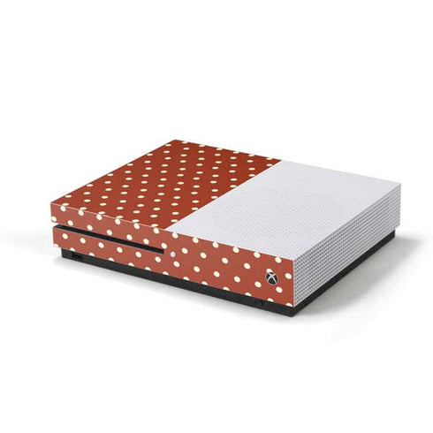 Neutral Polka Dots Xbox One S Console Skin