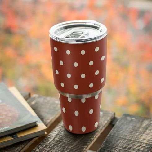 Neutral Polka Dots Yeti 30oz Rambler Tumbler Skin