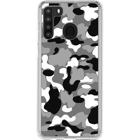 Neutral Street Camo Galaxy A21 Clear Case