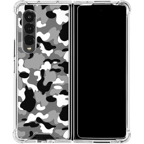 Neutral Street Camo Galaxy Z Fold4 5G Clear Case