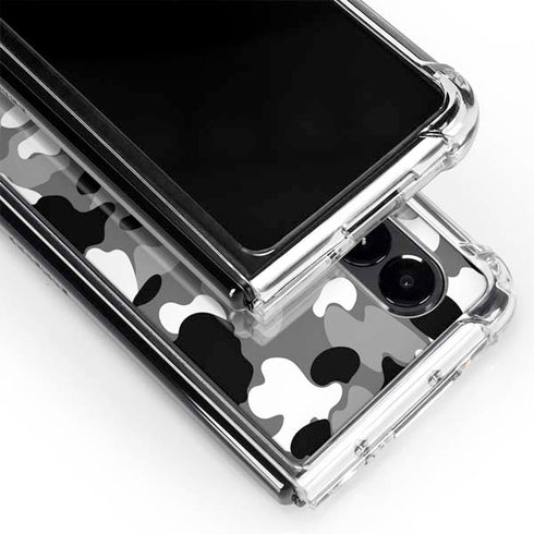 Neutral Street Camo Galaxy Z Fold4 5G Clear Case